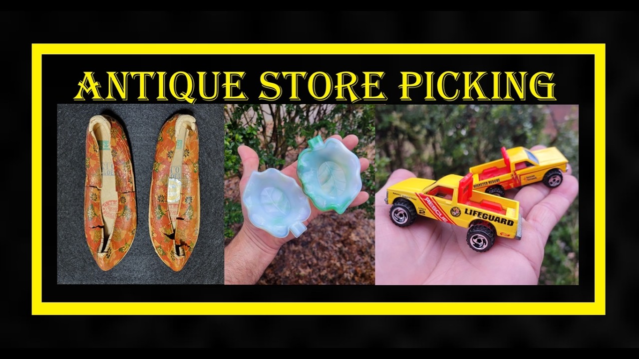 Antique Store Pick - Akro Agate Glassware - Old Japan Shoes - Hot Wheels - Japanese - Ohio Valley -