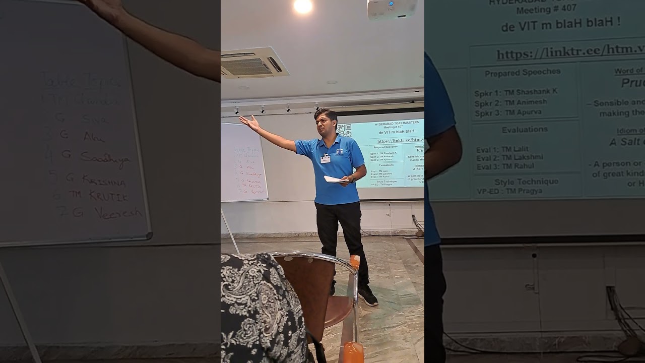 TM Rahul's evaluation of TM Apoorva's Ice breaker speech L1P1