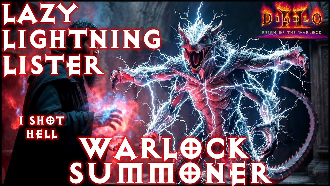 Lazy LIGHTNING LISTER DEFILER ! 1 Shot HELL Warlock Summoner Endgame Guide Diablo 2 Resurrected D2R