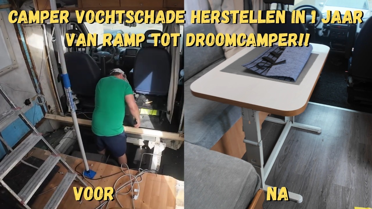 Vochtschade Camper Herstellen in 1 Jaar – Van Ramp tot Droomcamper!!