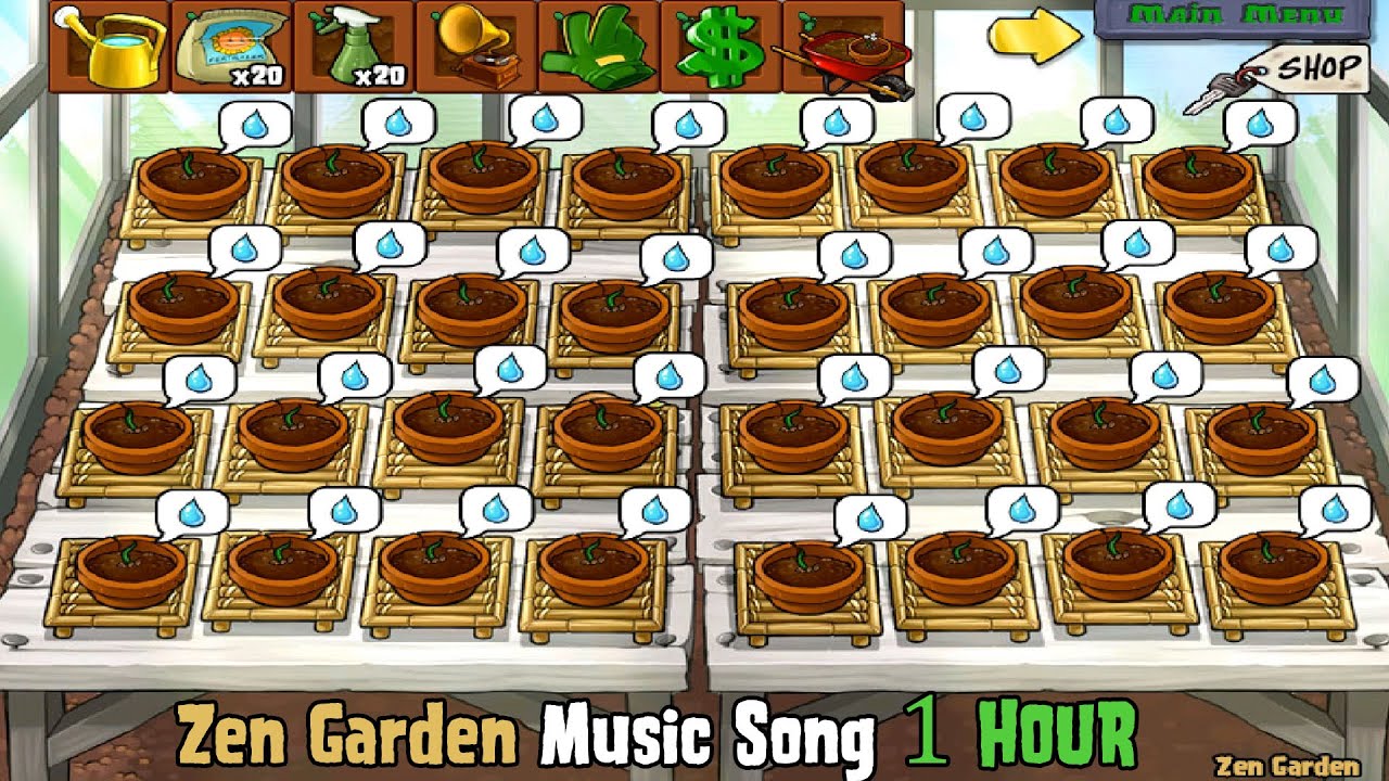 Plants vs. Zombies Music [ Zen Garden Music Song ] 1 Hour | Music Song Anicca