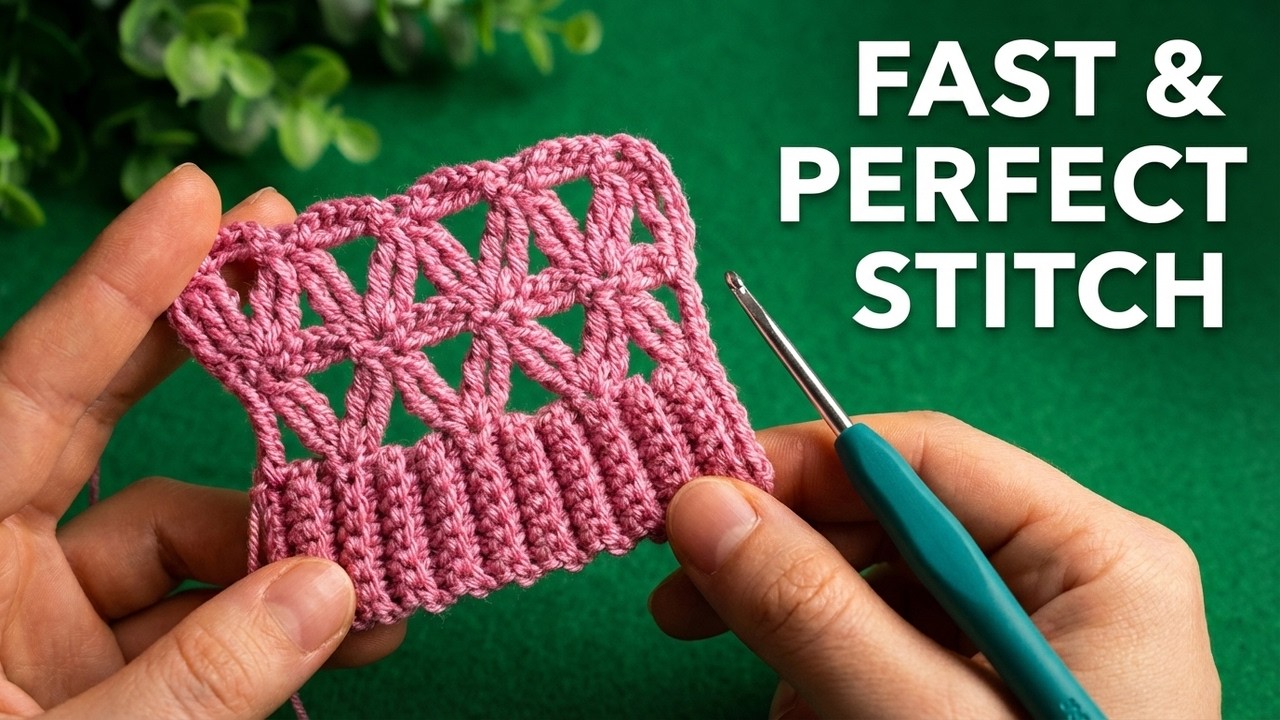 Oh Wow! I Didn’t Expect This Crochet Stitch to Finish So Fast 😍 (Easy Tutorial)