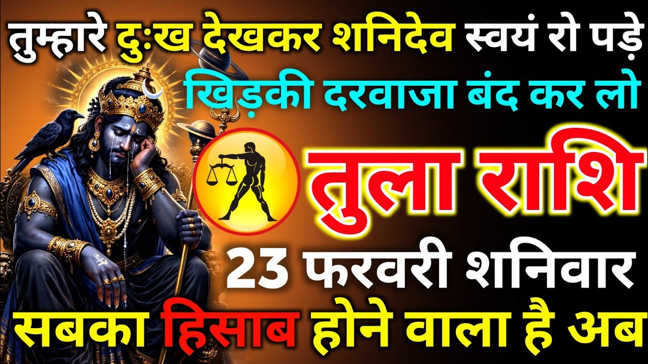 तुला राशि 21 फरवरी शनिवार तुम्हारे दुख देखकर शनिदेव स्वयं रो पड़े खिड़की दरवाजा बंद कर लो/tula rashi