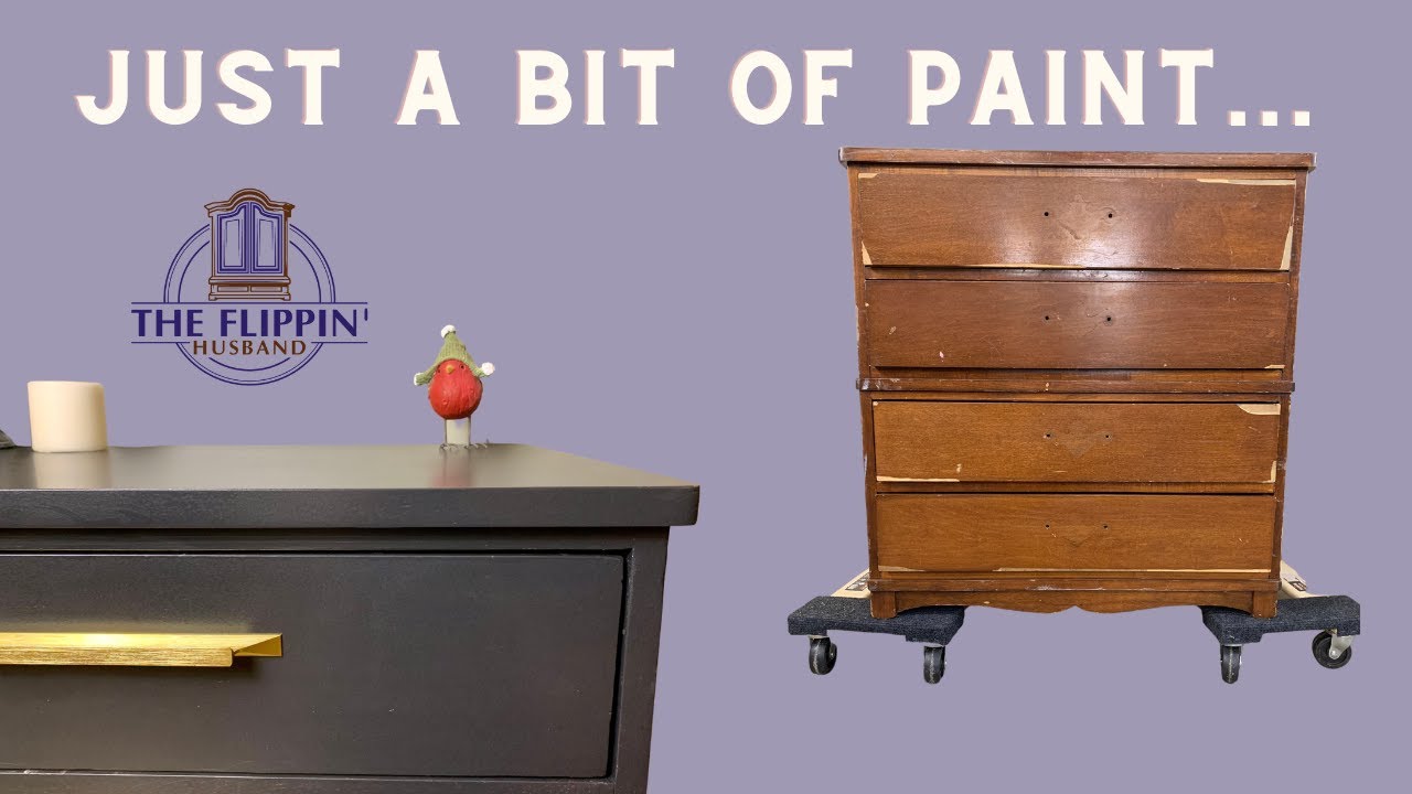Free Dresser Furniture Flip | Veneer Damage | Missing Legs | A Bit of Paint to the Rescue!