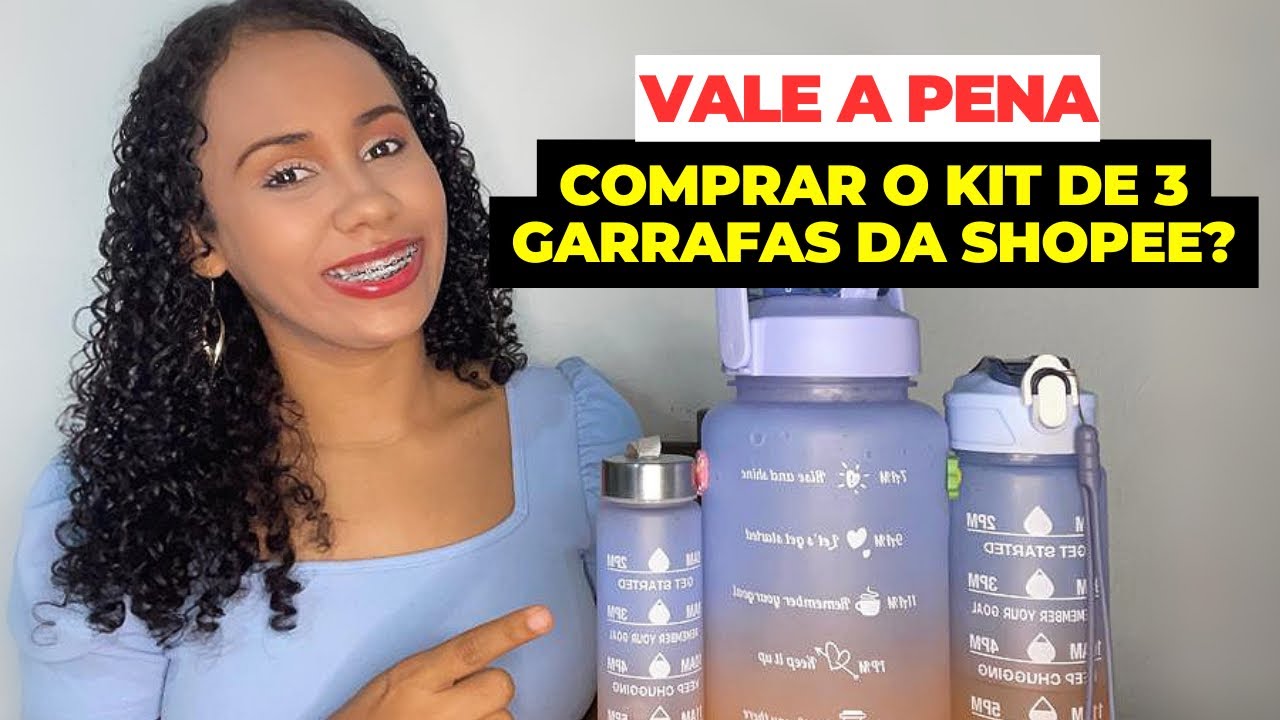 VALE A PENA COMPRAR O KIT DE 3 GARRAFAS MOTIVACIONAIS DA SHOPEE