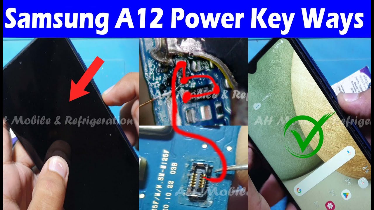 Samsung A12 Power Button Ways | Samsung A125F Power Key Not Working Borneo