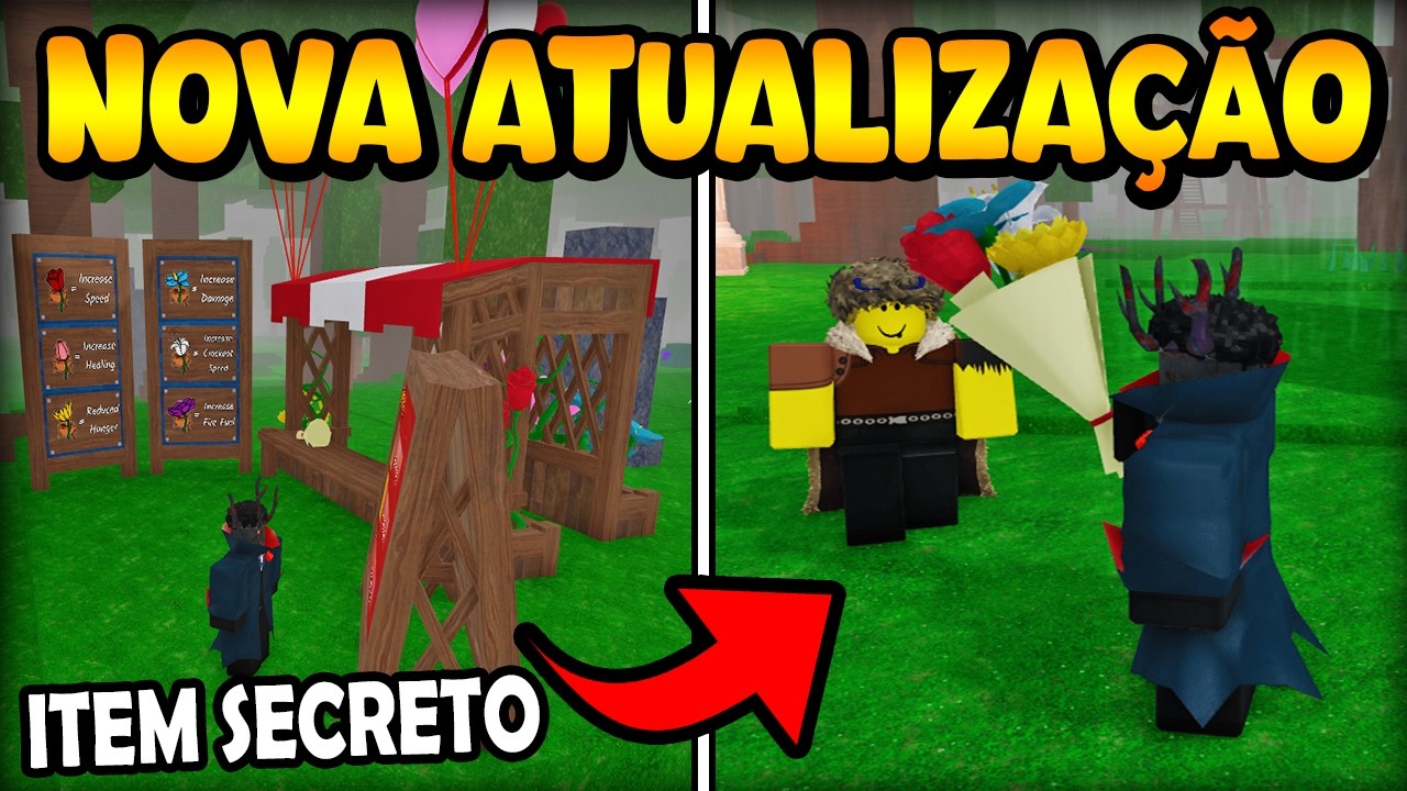 NOVA ATUALIZAÇÃO VALENTINE E COMO PEGAR NOVOS ITENS SECRETOS NO 99 NOITES NA FLORESTA!!!