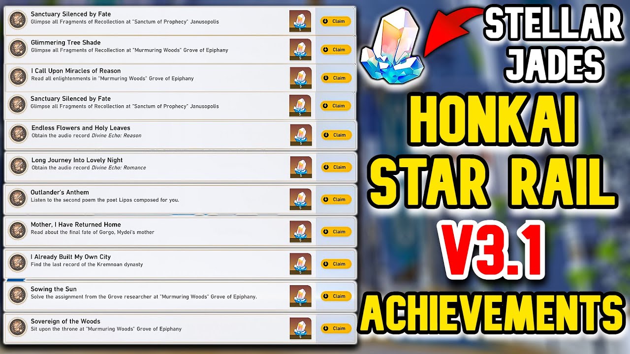 HSR 3.1 Hidden Achievements | Honkai Star Rail Hidden Achievements