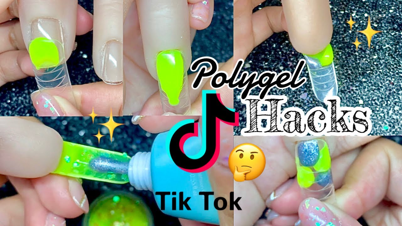 Trying Viral Polygel TikTok Hacks | Do They Work? 🤔 | Nails by Kamin
