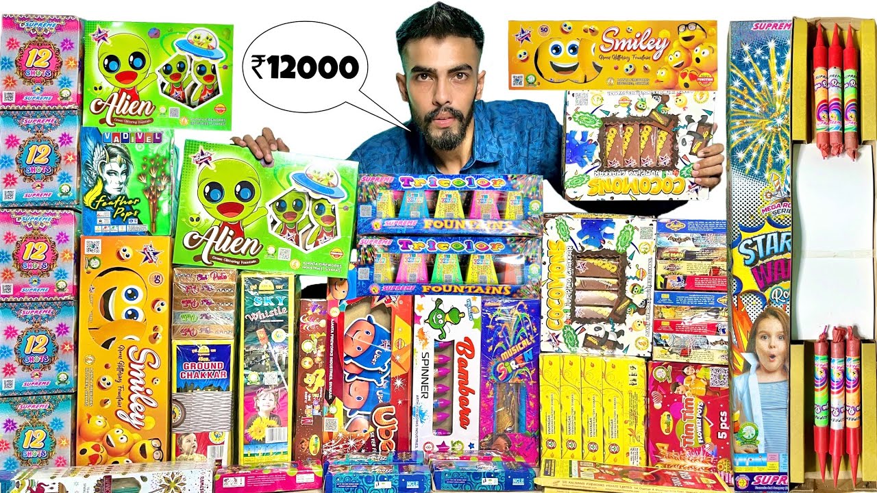 Diwali New Crackers Stash Worth ₹12000 - Unboxing & Testing 2025 | Yogesh 01