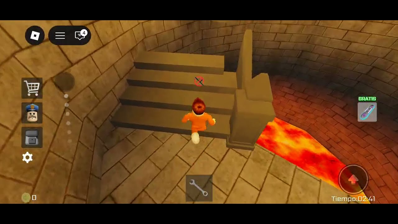 Jugando escapa de la prisión de barie
