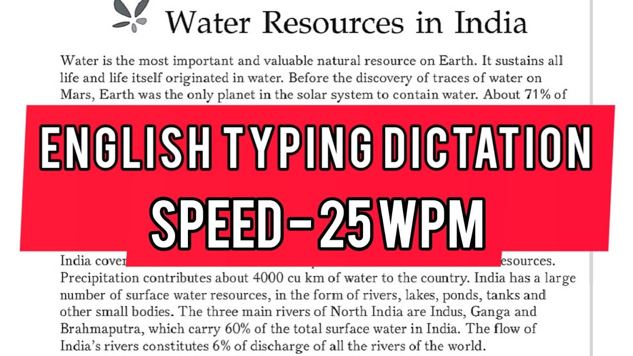 25 wpm || Typing dictation for beginners || English dictation || KVS, SSC, UPPCL, IA, LDC, JVVNL