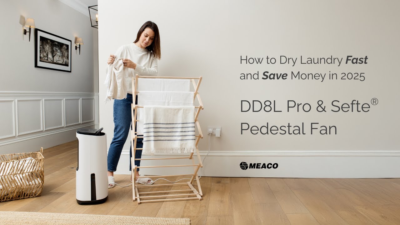 How to Dry Laundry Fast and Save Money in 2026 Part 3 – DD8L Pro & Sefte® Pedestal Fan | Meaco