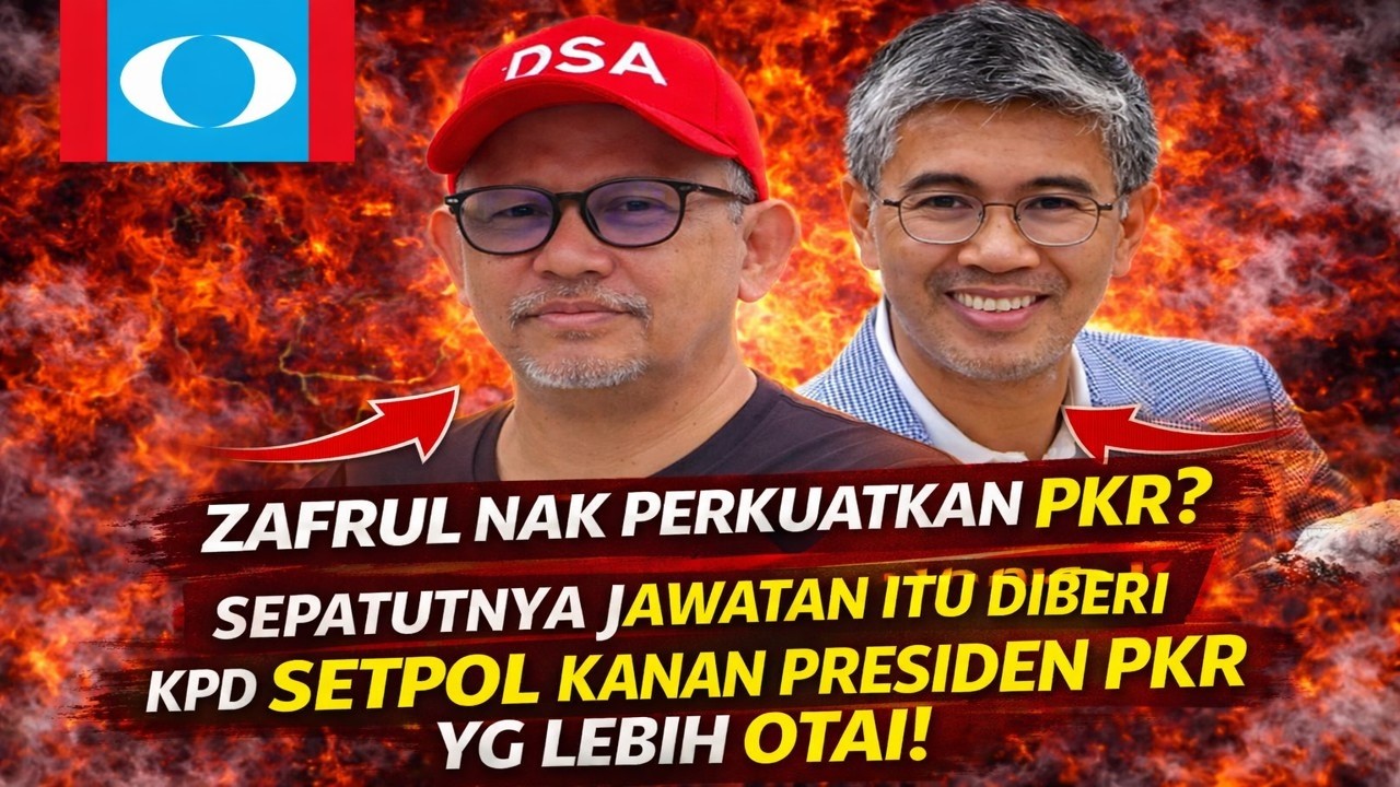 Zafrul nak perkuatkan PKR? Sepatutnya jawatan itu diberi kpd Setpol Kanan Presiden PKR yg lebih otai