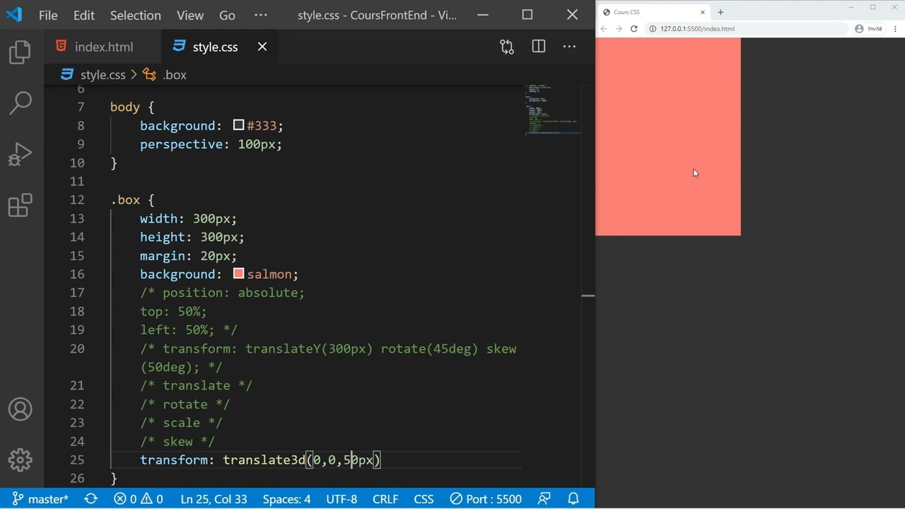 64 La perspective en CSS