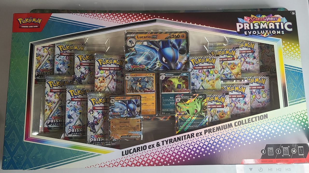 Открытие коробки премиум-коллекции Lucario ex и Tyranitar ex (эксклюзив Sam's Club)