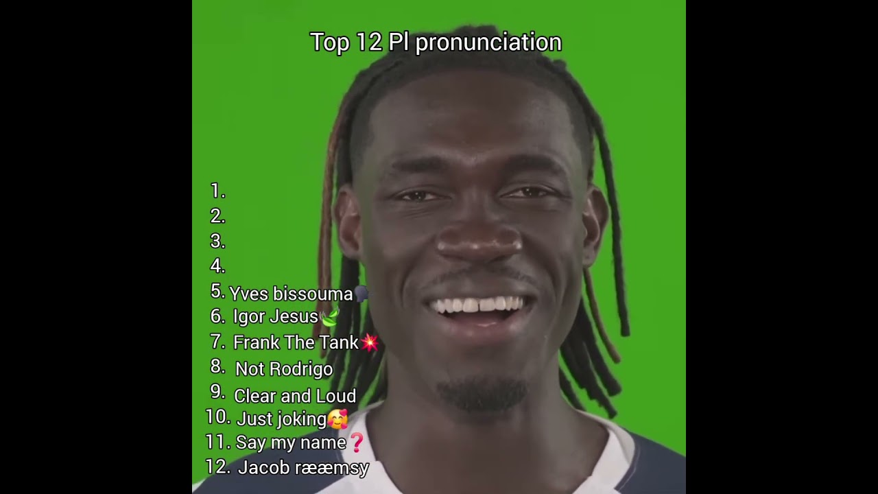 premier league pronunciations🥀🪦 #premierleague #pronunciation #footballers #footballersname #list