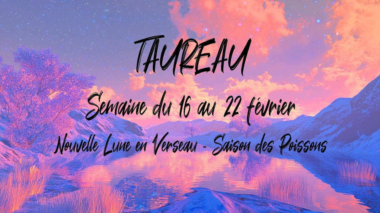♉ TAUREAU ♉ - Semaine du 16 au 22 février - Nouvelle Lune en Verseau - Saison des Poissons
