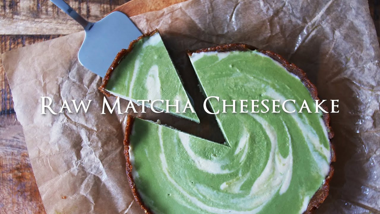 No-bake Matcha Green Tea Cheesecake | Gluten Free Vegan Desserts