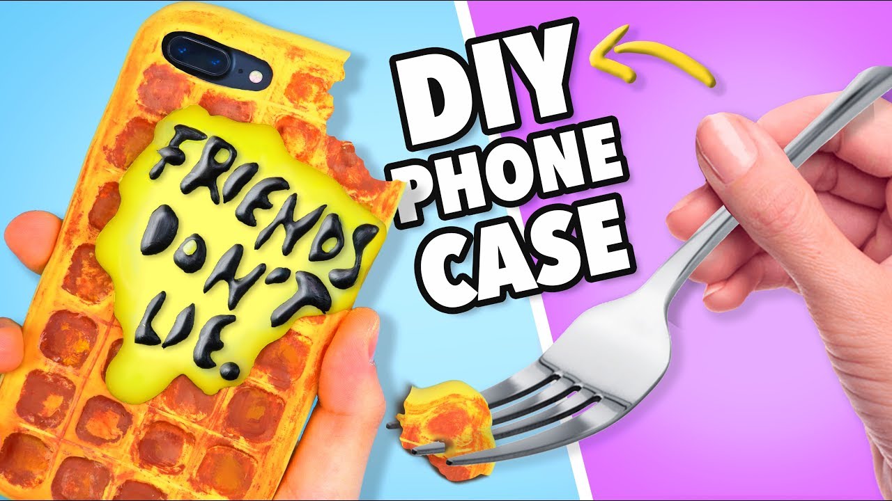 DIY STRANGER THINGS Phone Case Tutorial! - How to Make a Waffle Phone Case!