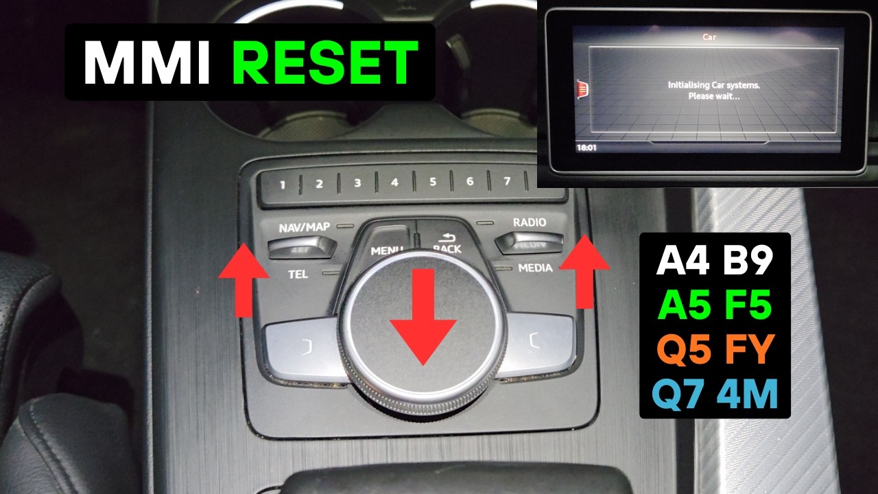 How to Reset Audi MMI - Force Restart A4 b9, A5 f5, Q5 fy, Q7 4m (2015-2020)