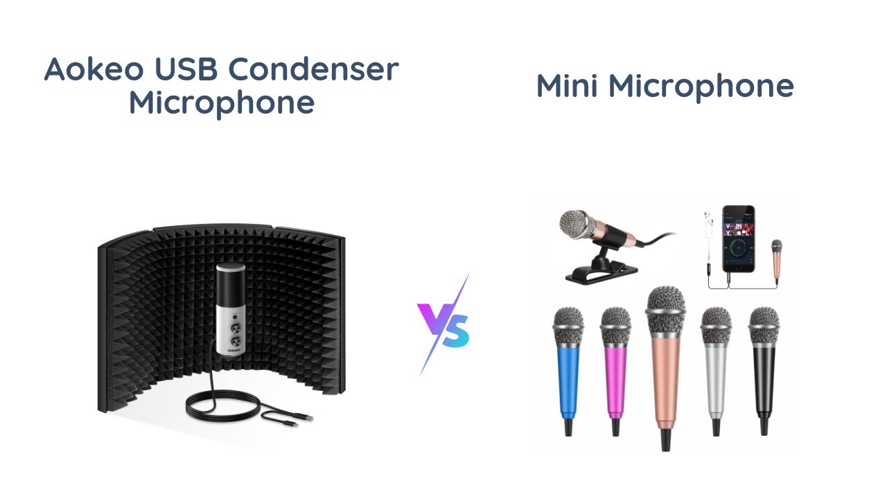 Aokeo USB Condenser Microphone vs Wootrip Mini Microphone - Comparison