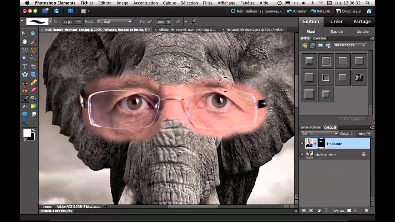 Mettre son visage sur une autre photo avec Photoshop Elements (partie 2)