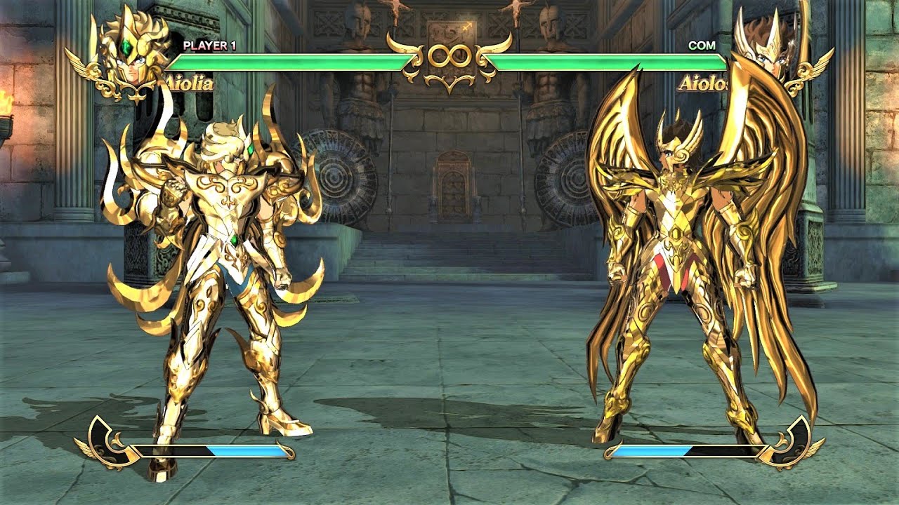 Leo Aiolia God Cloth vs Sagittarius Aiolos God Cloth (Hardest AI) - Saint Seiya: Soldiers' Soul