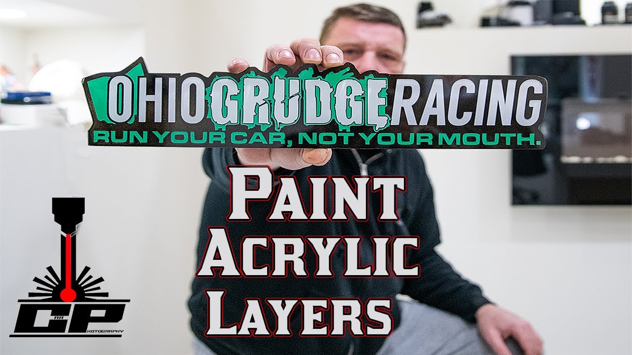 Laser Cut and Spray colors onto acrylic for signs and keychains