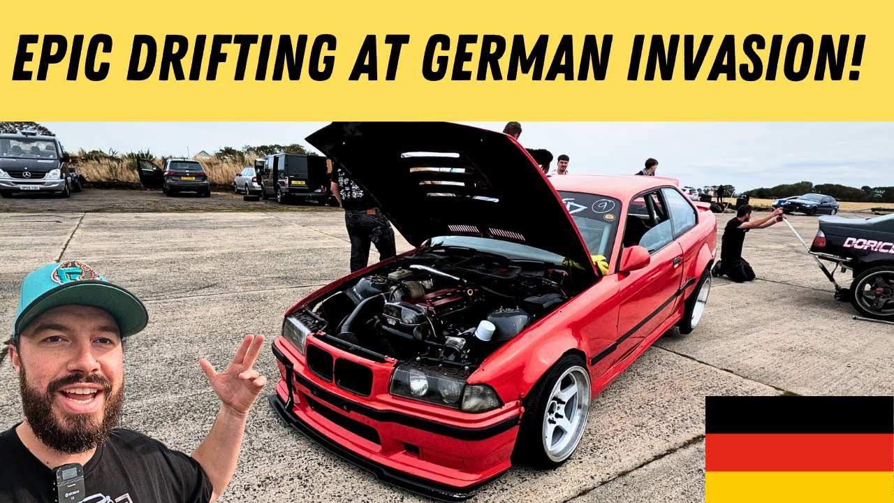 Немецкое вторжение на Crail Raceway 2025! БЕЗУМНЫЕ немецкие дрэг-кары и дрифт-экшн!
