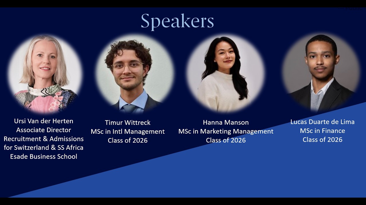Esade MSc Q&A for MSc candidates in Switzerland 090226