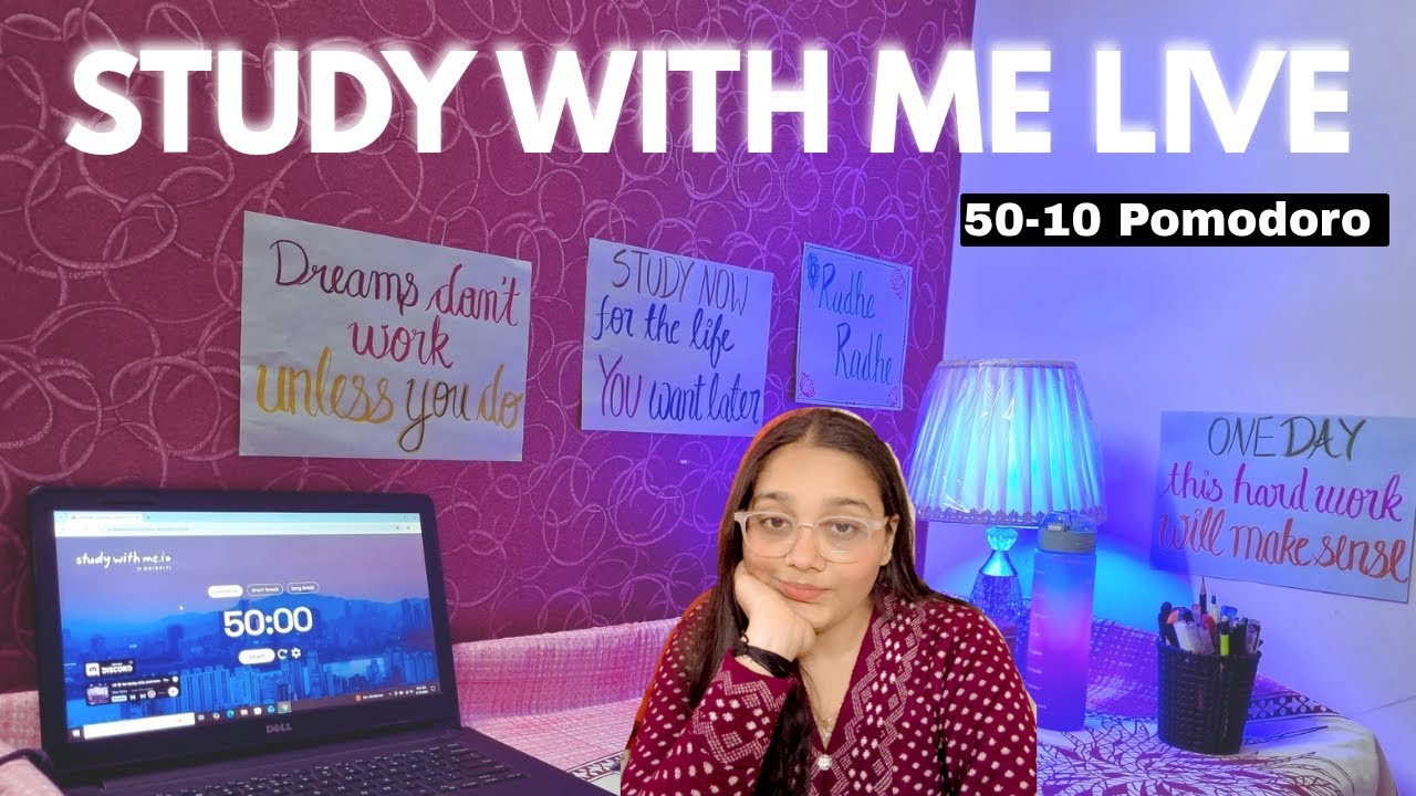 4 HOURS STUDY WITH ME LIVE 🌧️ | 50/10 Pomodoro | Rain Sounds for Deep Focus #neet2026 #neet #study