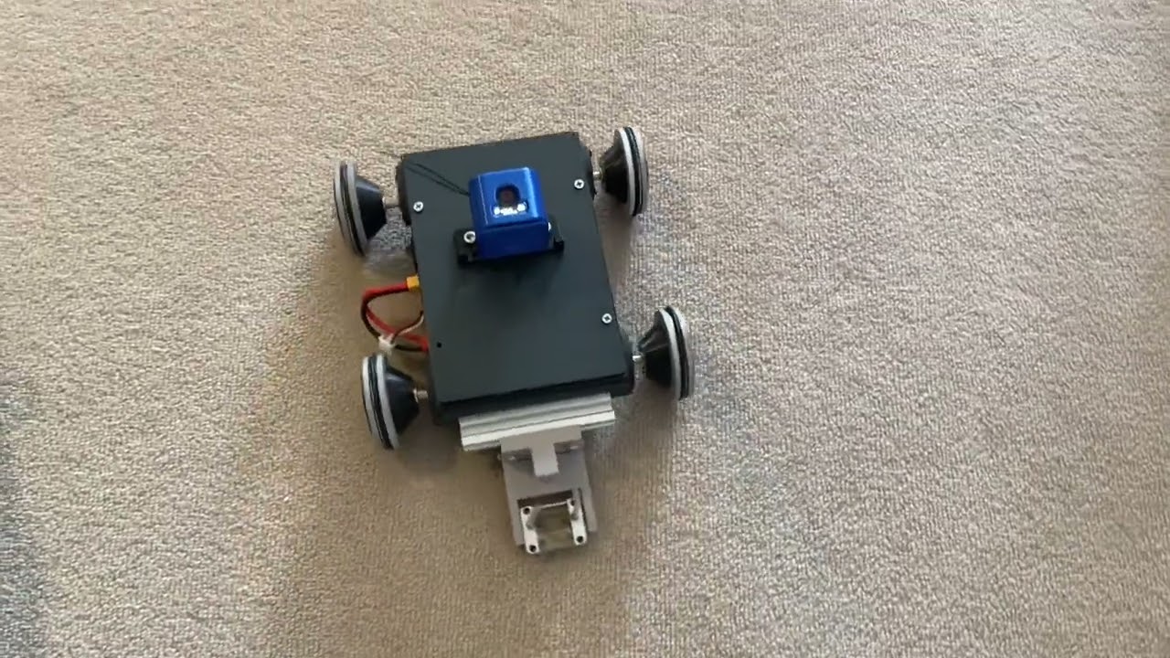 Magnetic wall crawler for Ultrasonic thickness probes, PAUT probes and a fitting for a GoPro.