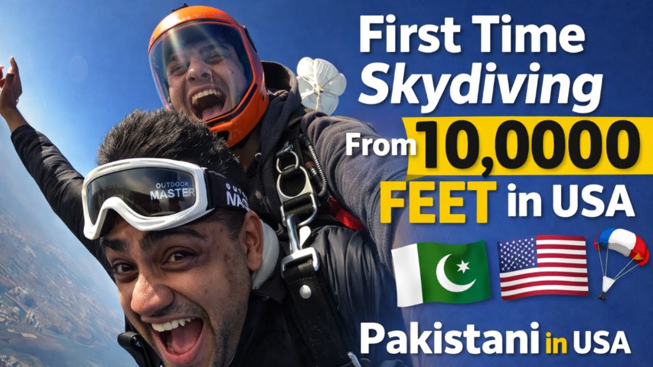 First Time Skydiving From 10,0000 FEET in USA | Pakistani in USA 🇺🇸 🪂