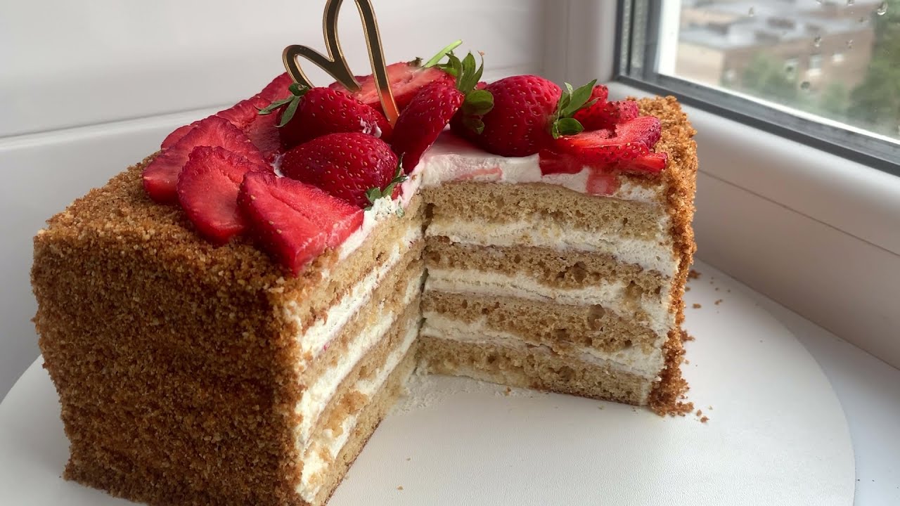 ЛЕНИВЫЙ МЕДОВИК 🎂🐝. РЕЦЕПТ МЕДОВОГО ТОРТА 🍯