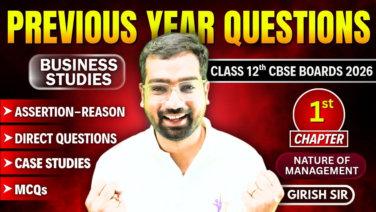 Nature of Management PYQs 🔥CHAPTER 1 | Class 12 BST | CBSE Boards 2026