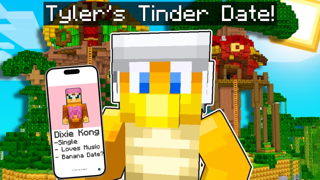 Tyler's TINDER DATE In Minecraft! 👩‍❤️‍👨❤️‍🔥 Minecraft Nintendo Fun House [52]