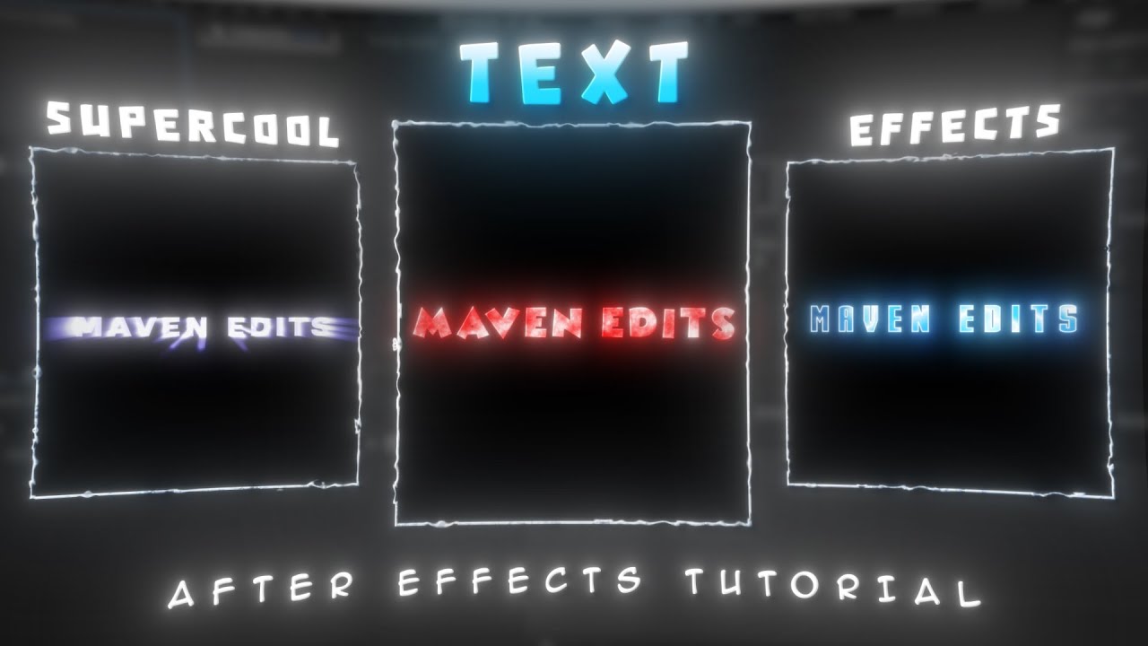3 Cool Text Effects | After Effects Tutorial