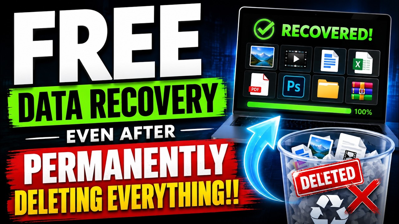 FREE Data Recovery Even After Permanently Deleting Everything!!