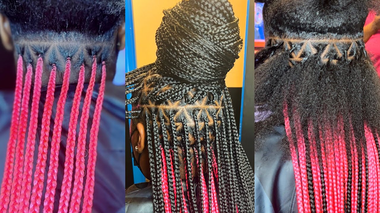 How to: Part Triangle Knotless Braids (DETAILED) | BEGINNER FRIENDLY |