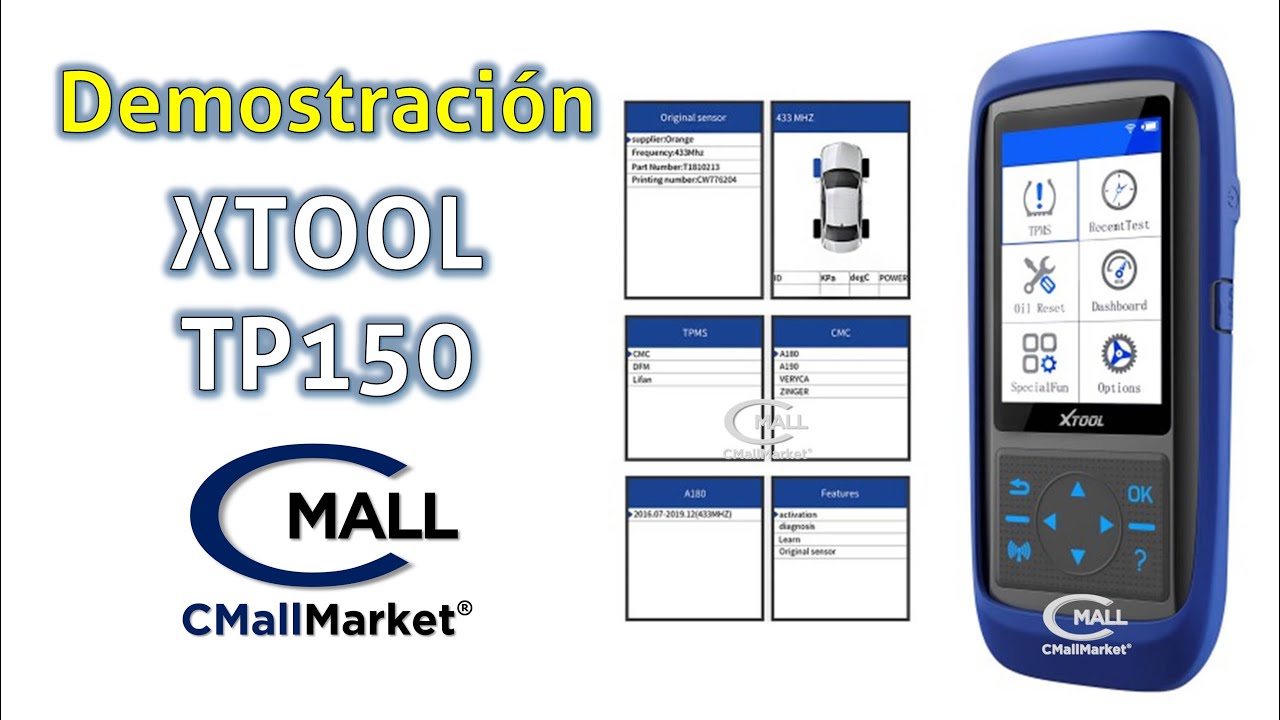 XTOOL TP150 Programador Activador TPMS Demo - DISPONIBLE COLOMBIA LATINOAMÉRICA - CMallMarket.com