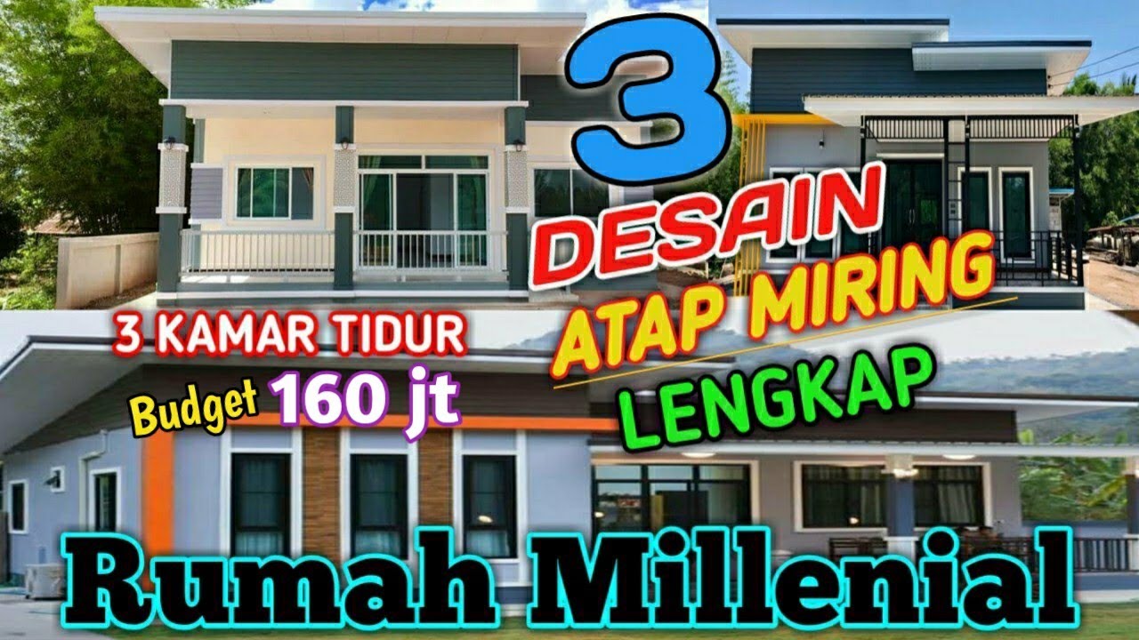 Desain Rumah Minimalist Atap Miring Cocok Untuk Jiwa Yg Millenial