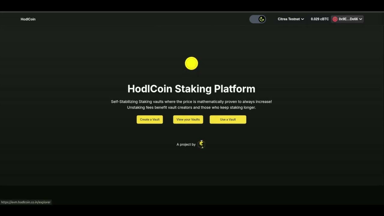 hodlCoin Staking Platform - Explanation and Demo