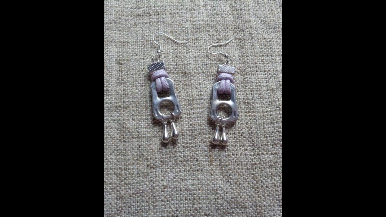 Como hacer pendientes con anillas de lata PENDIENTES LAGRIMA