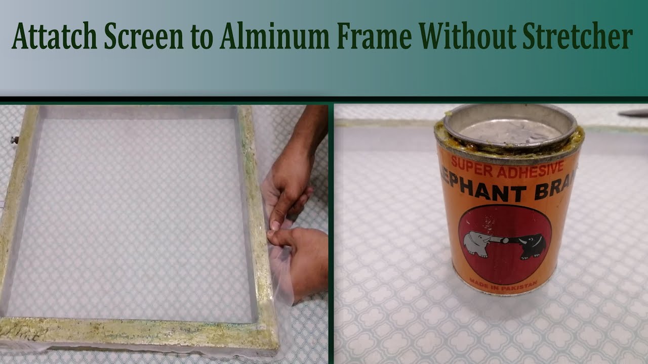 How to Attach Silk Screen to Aluminum Frame | Screen printing mesh stretching