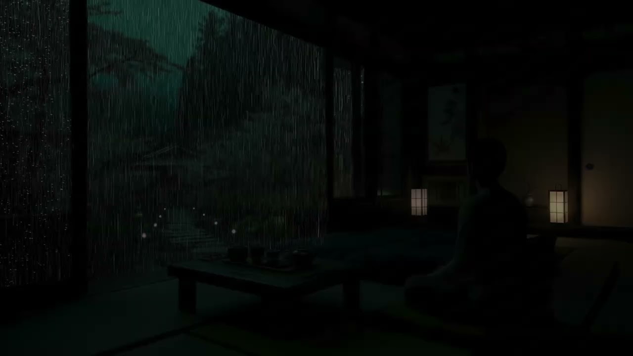 Endless Rain Through the Midnight Hours for Peaceful Sleep