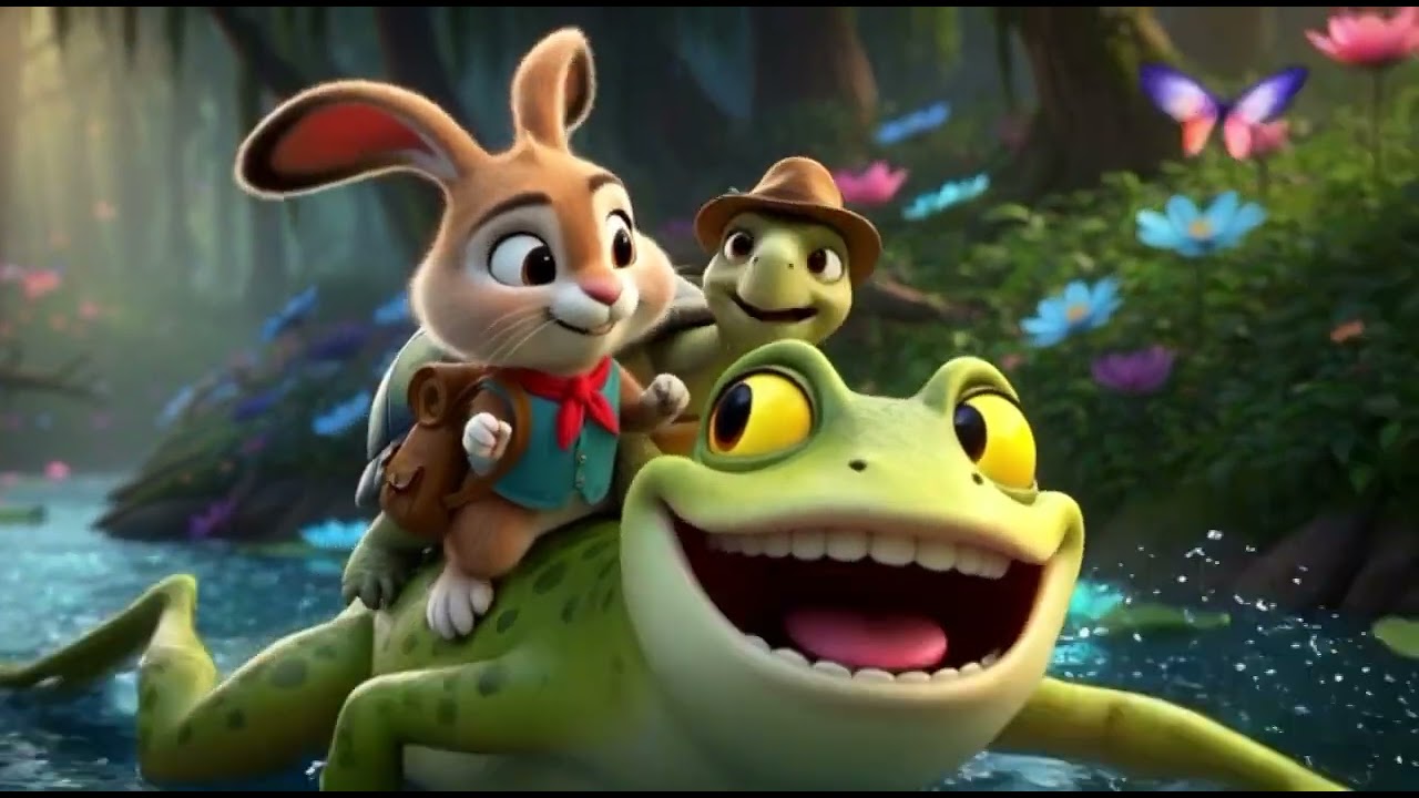 رحلة البحث عن كنز الحكمة: مغامرات سمسم وسوسو في غابة الألوان 🐰🐢