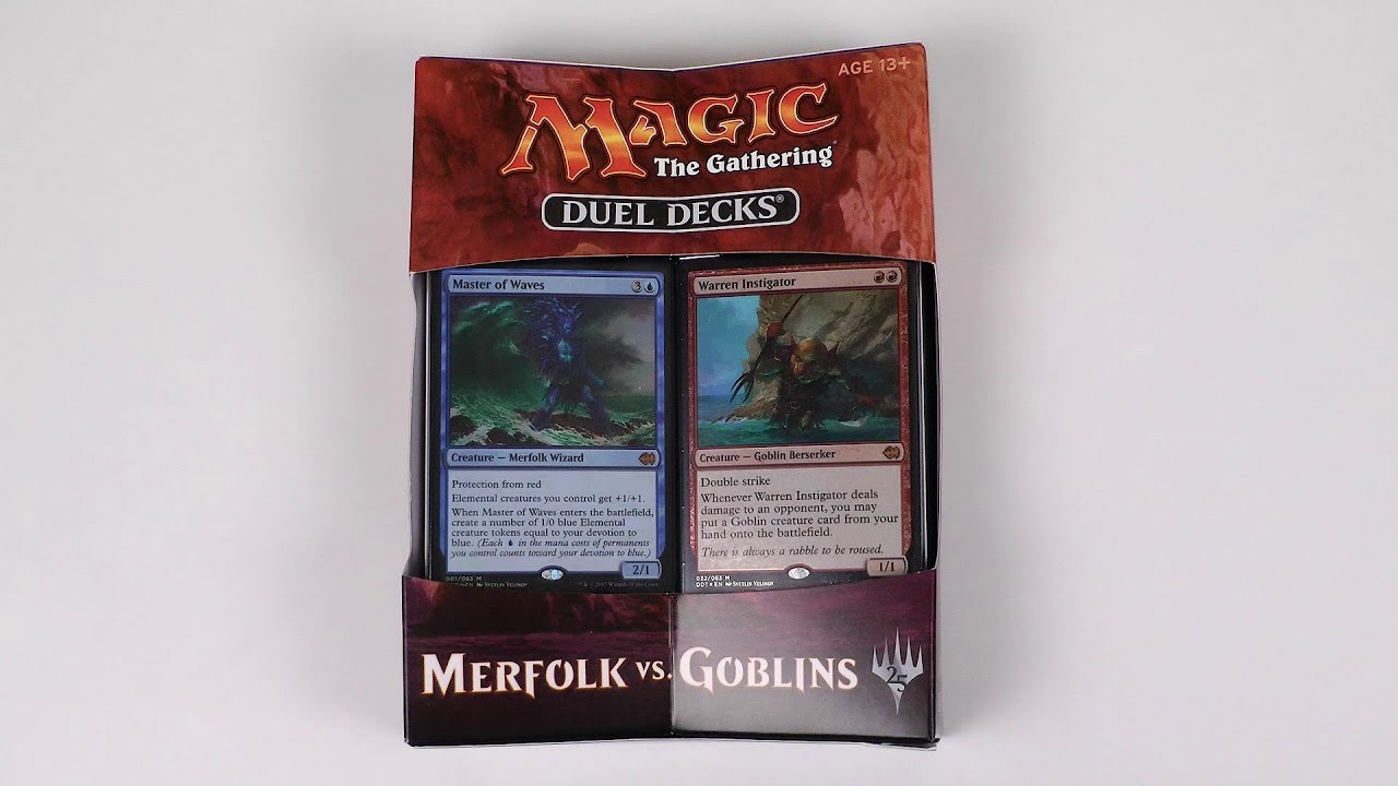 Merfolk vs Goblins MTG Duel Decks Unboxing