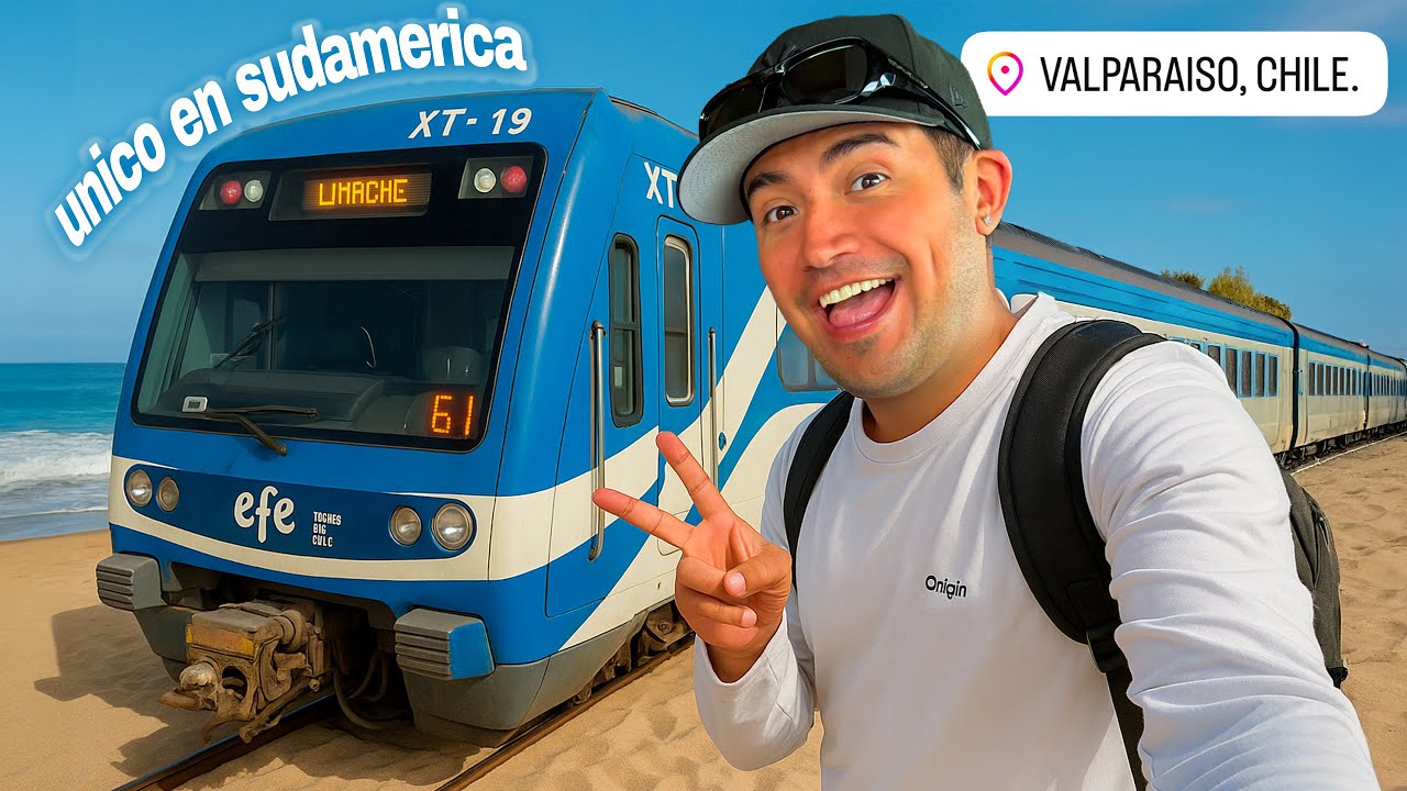ASI ES EL TREN QUE PASA POR EL MAR EN CHILE 🚇