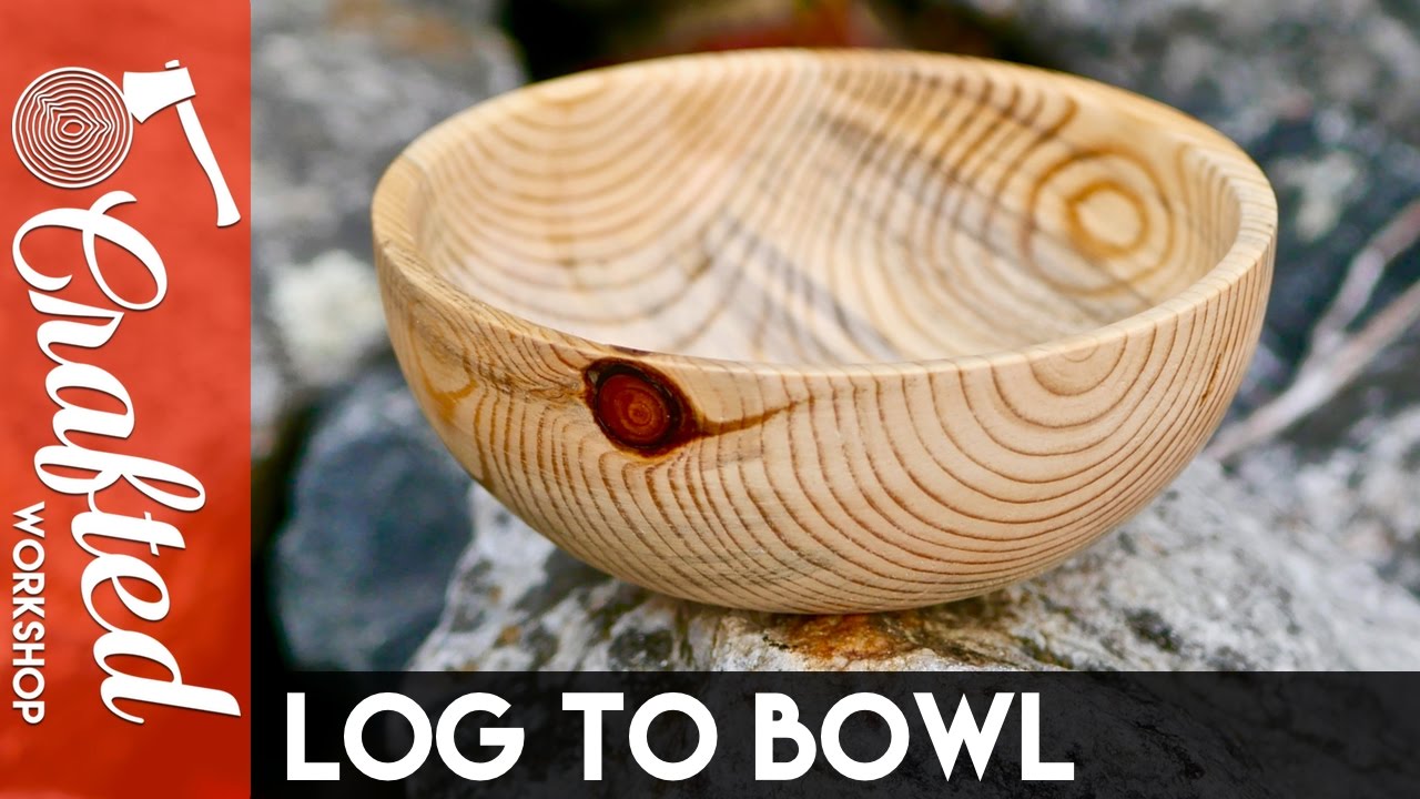From Firewood Log to Bowl (First Woodturning Project) | Crafted Workshop